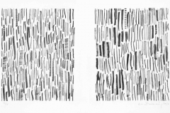 Strich-Menge-2010-Kreide-Lithographie-Aufl.-5-Stck.-Motivgroesse-je-155x20-cm-auf-Buettenkarton-42x30-cm-28